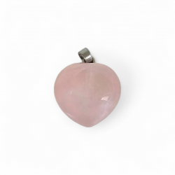 Pink quartz pendant small heart