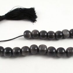 Obsidian worry beads with glow