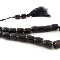 Transparent Obsidian worry beads