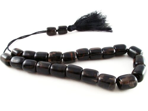 Transparent Obsidian worry beads