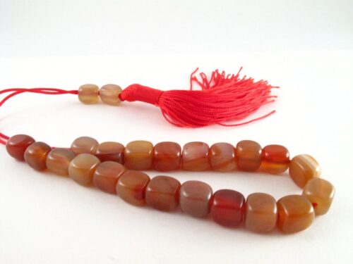 Carnelian worry beads barrel