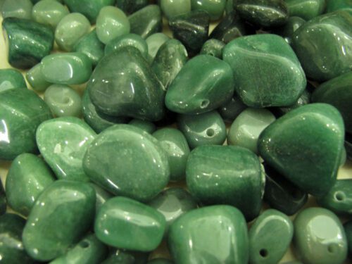 Green Aventurine tumbled with hole