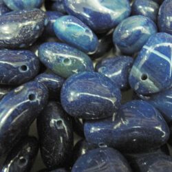 Mπλε Αχάτης βότσαλο με τρύπα