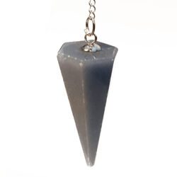 Multifaceted angelite pendant