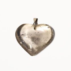 Heart made of clear quartz pendant
