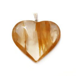 Citrine heart pendant