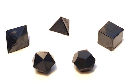 Platonic solids sungite