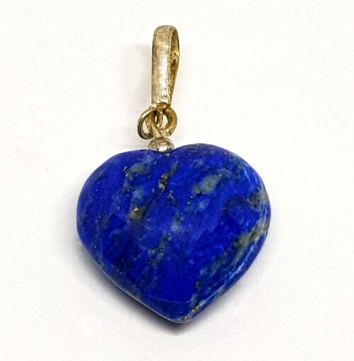 Lapis lazuli heart pendant with 925 silver ring