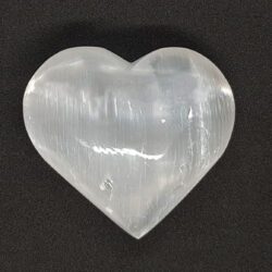 Polished selenite heart