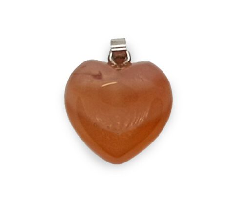 Carnelian heart pendant