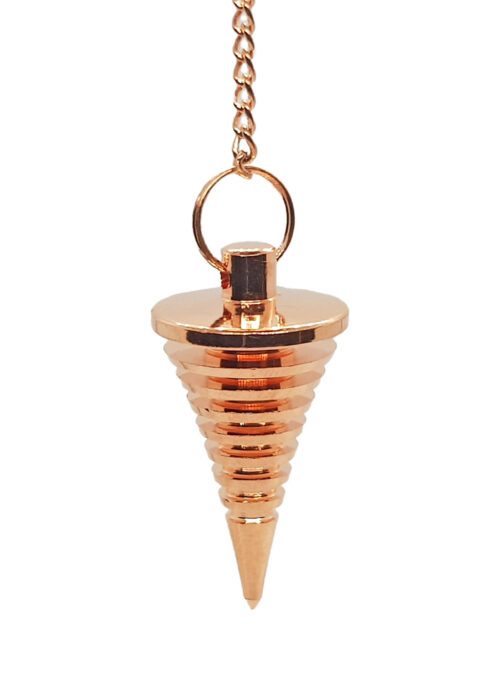 Metal spiral pendulum bronze color