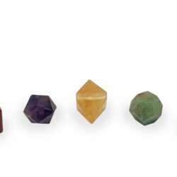 Set of Platonic solids from various minerals 1