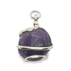 Amethyst tumbled pendant 1