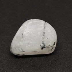 Quartz with tourmaline tumbled 1