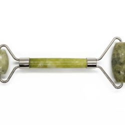 Double jade roller for facial massage