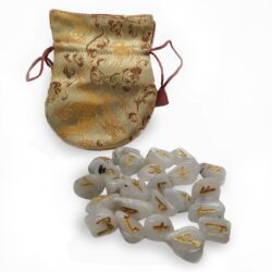 Set of runes engraved on moonstone 1