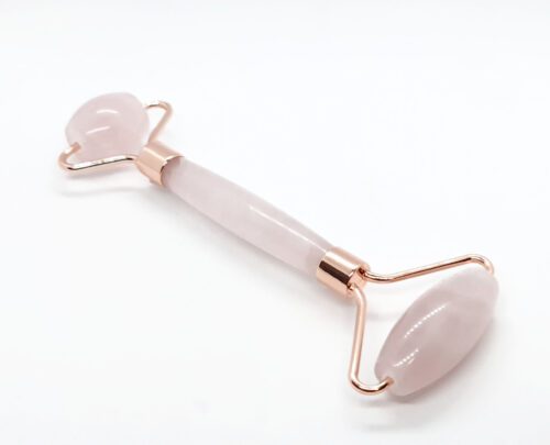 Double rose quartz roller