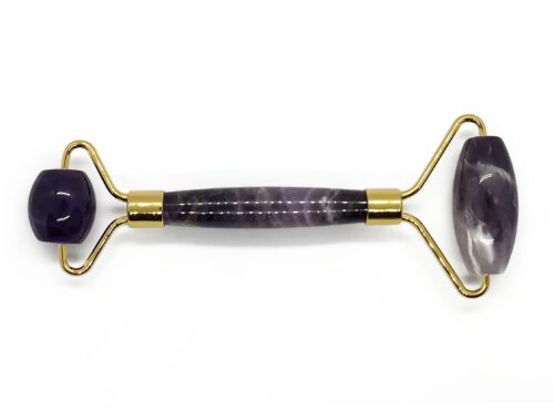 Double amethyst roller for the face