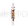 Pendant with mineral nuggets and quartz top and tip 1
