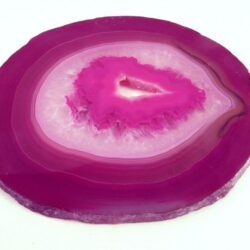 Large pink agate slice