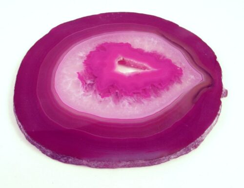 Large pink agate slice