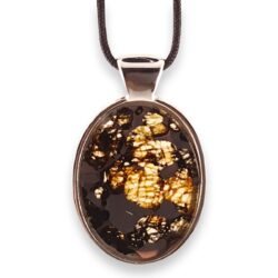 Pallasite meteorite Pendant silver 925 1