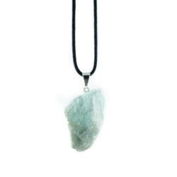 Raw aqua marine pendant 1