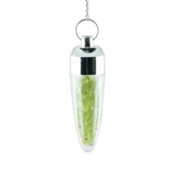 Pendulum with peridot nuggets opening 1