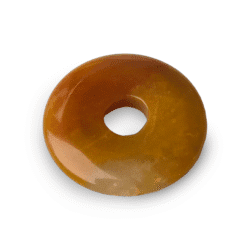 Donut shaped carnelian pi stone small