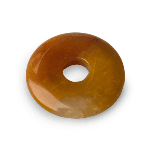 Donut shaped carnelian pi stone small