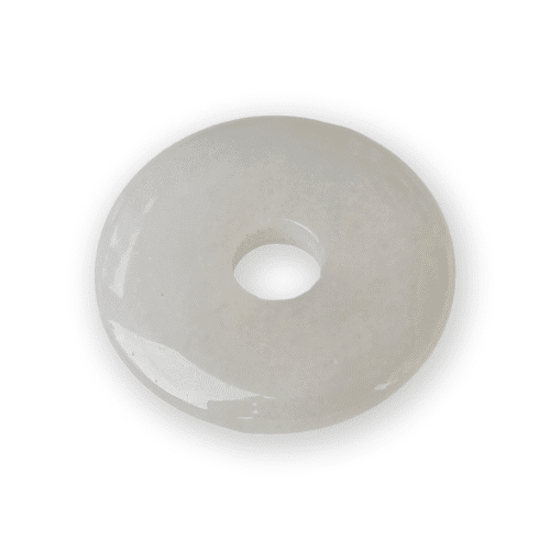 Rose quartz donut shape pi stone small