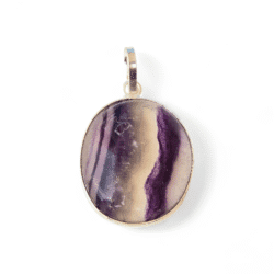Fluorite oval pendant