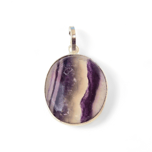 Fluorite oval pendant