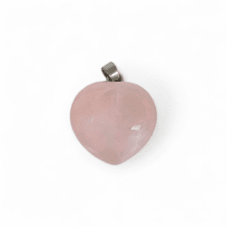 Small rose quartz heart pendant
