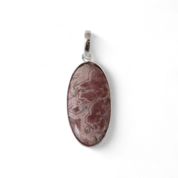 Rhodochrosite oval pendant