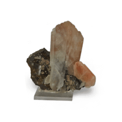Barite fluorite and hematite raw